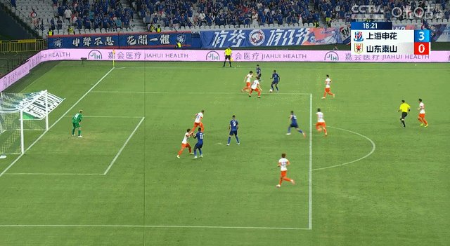 赛事注册-【中超】马莱莱戴帽于汉超替补建功 申花6比0泰山